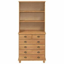 Berkfield Home Hutch ‚ÄúASKIM‚Äù Honey Brown 91x40x199.5 cm Solid Wood Pine - thumbnail 8