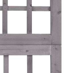 Berkfield Home 5-Panel Room Divider/Trellis Solid Fir Wood Grey 201.5x180 cm - thumbnail 5
