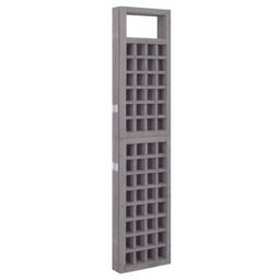 Berkfield Home 5-Panel Room Divider/Trellis Solid Fir Wood Grey 201.5x180 cm - thumbnail 4