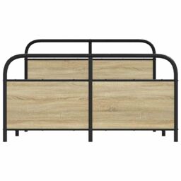 Berkfield Home Bed Frame Without Mattress 120x200 cm Sonoma Oak Engineered Wood in Brown - Size: Small Double - thumbnail 4