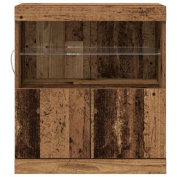 Berkfield Home Sideboard with LED Lights Old Wood 60x37x67 cm in Brown - Size: 60 x 37 x 67 cm - thumbnail 5