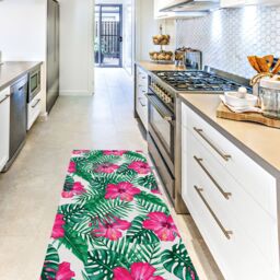 Artsy Mats Monstera Vinyl Floor Mat 190x67cm - Size: 67 cm x 190 cm