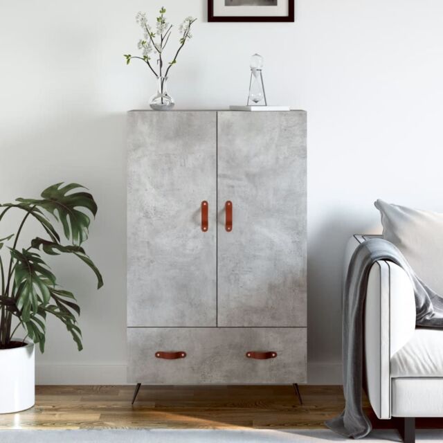 Berkfield Home Highboard Concrete Grey 69.5x31x115 cm Engineered Wood - image 1