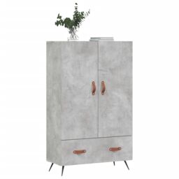 Berkfield Home Highboard Concrete Grey 69.5x31x115 cm Engineered Wood - thumbnail 4