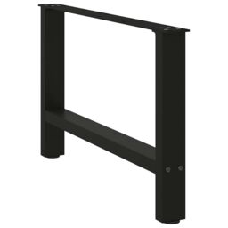 Berkfield Home Coffee Table Legs Black 2 pcs 70x(42-43) cm Steel - thumbnail 4