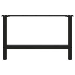 Berkfield Home Coffee Table Legs Black 2 pcs 70x(42-43) cm Steel - thumbnail 5