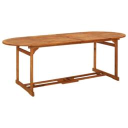 Berkfield Home 9 Piece Garden Dining Set Solid Acacia Wood in Brown - thumbnail 6