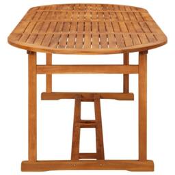Berkfield Home 9 Piece Garden Dining Set Solid Acacia Wood in Brown - thumbnail 8