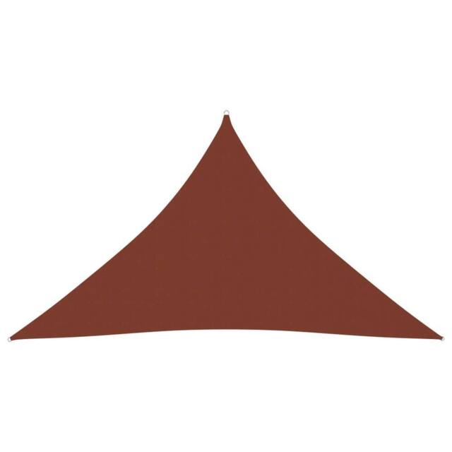 Berkfield Home Sunshade Sail Oxford Fabric Triangular 5x5x6 m Terracotta in Brown - image 1