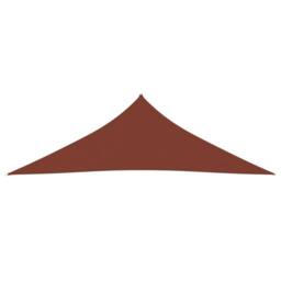 Berkfield Home Sunshade Sail Oxford Fabric Triangular 5x5x6 m Terracotta in Brown - thumbnail 2