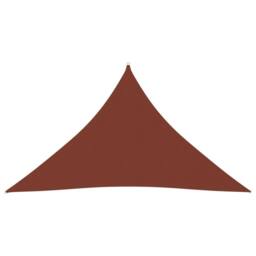 Berkfield Home Sunshade Sail Oxford Fabric Triangular 5x5x6 m Terracotta in Brown - thumbnail 1