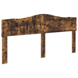Berkfield Home Bed Frame Smoked Oak 200 x 200 cm Solid Pine Wood in Brown - thumbnail 6