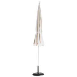 Wyld and Coco Garden Market Parasol 2.45m Beige and White Polyester Canopy Aluminium - thumbnail 5