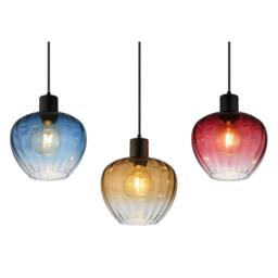 Netlighting Toy Bar Pendant Matt Black Multicolour Glass Shade 4x E27 - thumbnail 3