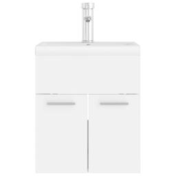 Berkfield Home Sink Cabinet with Built-in Basin White Engineered Wood - thumbnail 5