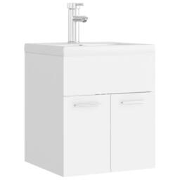 Berkfield Home Sink Cabinet with Built-in Basin White Engineered Wood - thumbnail 2