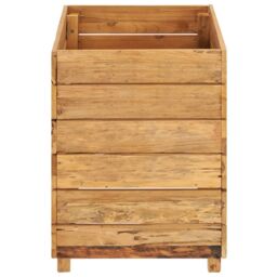 Berkfield Home Raised Bed 50x40x55 cm Solid Wood Teak & Steel in Brown - Size: 50 x 40 x 55 cm - thumbnail 4