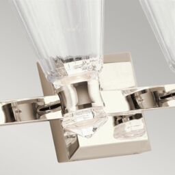 Netlighting Kichler Kayva Integrated LED Wall Lamp Polished Nickel 3000K IP44 in Grey - thumbnail 2