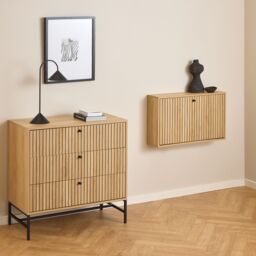 Furniture To Go Albany Shoe Cabinet 1 Flip Down Door In Oak in Light Brown - thumbnail 5