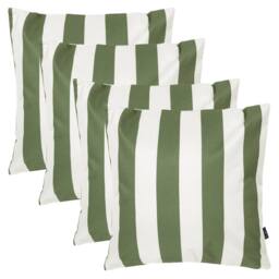 icon 4 Pack Cushion 43x43 Kyoto Fabric, Stripe, Olive - thumbnail 1