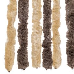 Berkfield Home Fly Curtain Dark Brown & Beige 90x200 cm Chenille - thumbnail 6