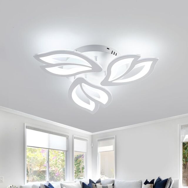 COMELY 40W Creative Magnolia Petal Design Ceiling Light, White, 6500K in White - image 1