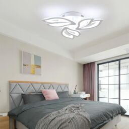 COMELY 40W Creative Magnolia Petal Design Ceiling Light, White, 6500K in White - thumbnail 5