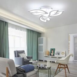 COMELY 40W Creative Magnolia Petal Design Ceiling Light, White, 6500K in White - thumbnail 2