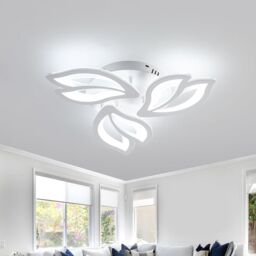 COMELY 40W Creative Magnolia Petal Design Ceiling Light, White, 6500K in White - thumbnail 1
