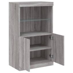 Berkfield Home Sideboard with LED Lights Grey Sonoma 60.5x37x100 cm - thumbnail 7