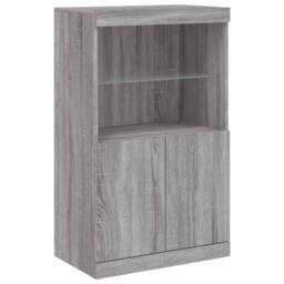 Berkfield Home Sideboard with LED Lights Grey Sonoma 60.5x37x100 cm - thumbnail 3