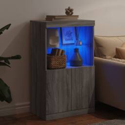 Berkfield Home Sideboard with LED Lights Grey Sonoma 60.5x37x100 cm - thumbnail 5