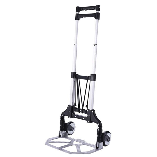 Xample 80KG Heavy Duty Lightweight Folding Hand Sack Trolley Truck Barrow Cart Wheel in Silver - image 1