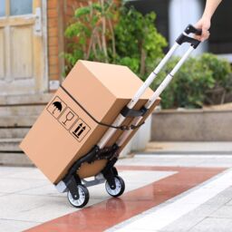 Xample 80KG Heavy Duty Lightweight Folding Hand Sack Trolley Truck Barrow Cart Wheel in Silver - thumbnail 4