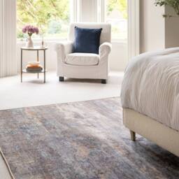 Kukoon Abstract Design Cotton Chenille Rug Grey Beige Machine Washable - Size: 60 cm x 240 cm - thumbnail 4