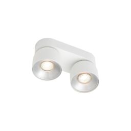 Nordlux Vintage Indoor Spot Light White Metal GU10 Gold Inner - Mains Powered, IP20 - thumbnail 1