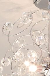 BHS Lighting Lila Sputnik Flush Ceiling Light in Metallic Silver - thumbnail 3