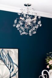 BHS Lighting Lila Sputnik Flush Ceiling Light in Metallic Silver - thumbnail 4