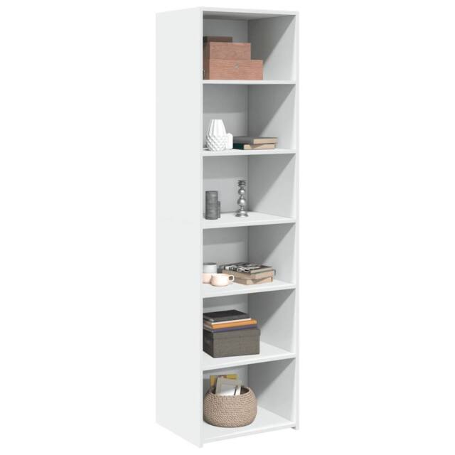Berkfield Home Highboard White 50x41x185 cm Engineered Wood - Size: 50 x 41 x 185 cm - image 1
