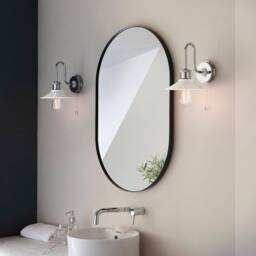 Netlighting 'FIUMICINO' Non Dimmable Stylish Contemporary Bathroom Metal Wall Lamp in White - thumbnail 3