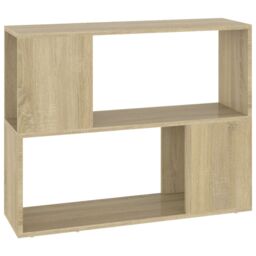 Berkfield Home TV Cabinet Sonoma Oak 80x24x63 cm Engineered Wood in Brown - Size: 80 x 24 x 63 cm - thumbnail 2