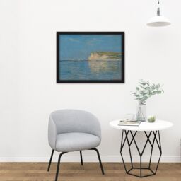 "Artery8 Wall Art Print Monet Low Tide Pourville Dieppe Large Framed Wall Décor Art in Light Oak - Size: W18"" x H24""" - thumbnail 2