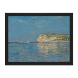 "Artery8 Wall Art Print Monet Low Tide Pourville Dieppe Large Framed Wall Décor Art in Light Oak - Size: W18"" x H24""" - thumbnail 1