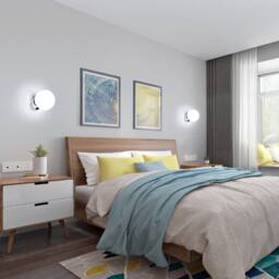 COMELY Indoor Wall Lights, Modern E27 Glass Ball Wall Lights, 15 cm, No Bulb in White - thumbnail 5