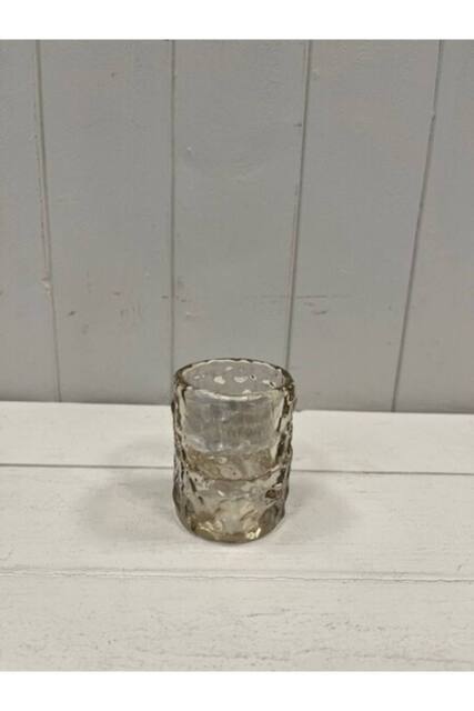 KDMD Large Smokey Brown Straight Textured Candle Holder - image 1