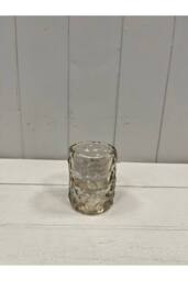 KDMD Large Smokey Brown Straight Textured Candle Holder - thumbnail 1