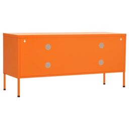 Berkfield Home TV Cabinet Orange 105x35x50 cm Steel - Size: 105 x 35 x 50 cm - thumbnail 5