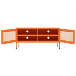 Berkfield Home TV Cabinet Orange 105x35x50 cm Steel - Size: 105 x 35 x 50 cm - thumbnail 6