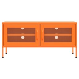Berkfield Home TV Cabinet Orange 105x35x50 cm Steel - Size: 105 x 35 x 50 cm - thumbnail 3