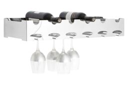 Orsina Elegant 6 Bottle Silver Wide Wine Rack, Space Saving Wine Bottle Rack For Cupboard, Stylish Wine Rack - thumbnail 2